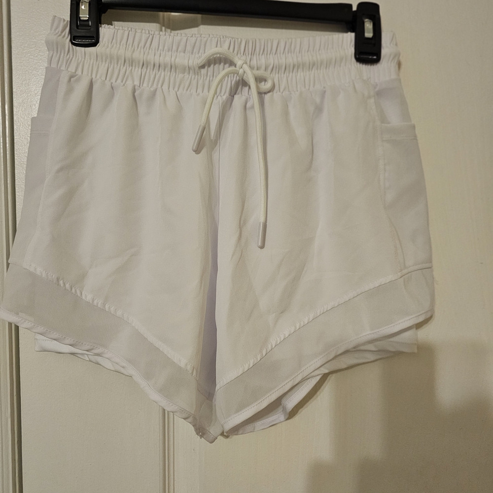 Women's Athletic Shorts in Classic White